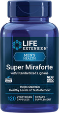 Life Extension Super Miraforte con Lignanos Estandarizados, Chrysin, Raíz de Ortiga, Muira Puama, Maca y Zinc - 120 Cápsulas