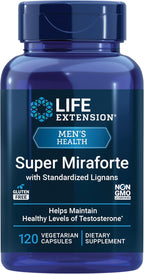 Life Extension Super Miraforte con Lignanos Estandarizados, Chrysin, Raíz de Ortiga, Muira Puama, Maca y Zinc - 120 Cápsulas