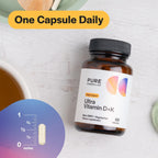 PureFormulas Vitamina D3 + K2 5000 UI - 60 Cápsulas Vegetales