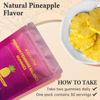 Premium Feminine Balance Gummies - Gominolas para el Bienestar Femenino con Probióticos - Sabor Piña Hawaiana - 60 Gominolas - 30 Dosis