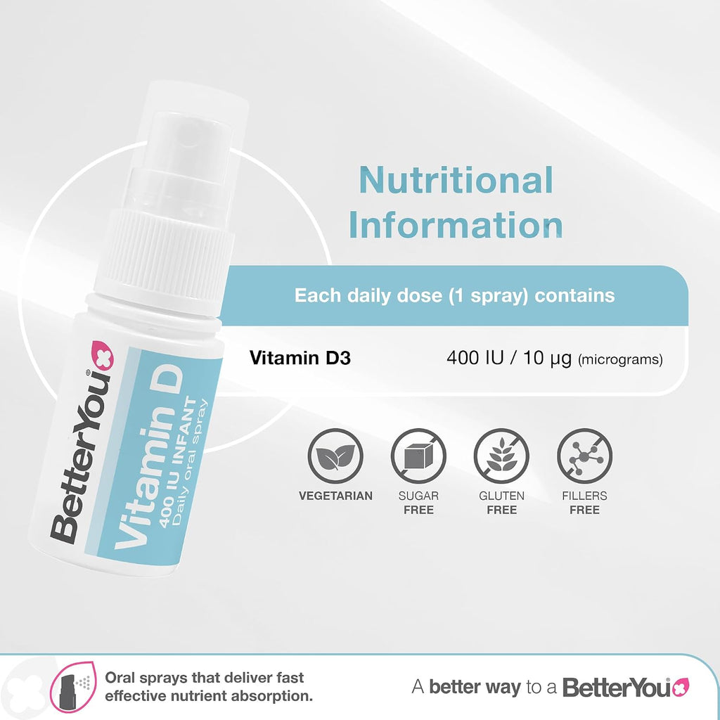 BetterYou D400 Infant Vitamin D Oral Spray - Vitamina D3 para Bebés
