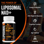 Rossylla Suplemento NAD+ Liposomal, 1300 mg por dosis, 120 Cápsulas Blandas