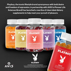Playboy - Gominolas de Maca para Hombres y Mujeres (60 unidades - Sabor Melocotón) - Extracto 4:1 de Maca Peruana - 100% Natural, Vegano, Sin OGM