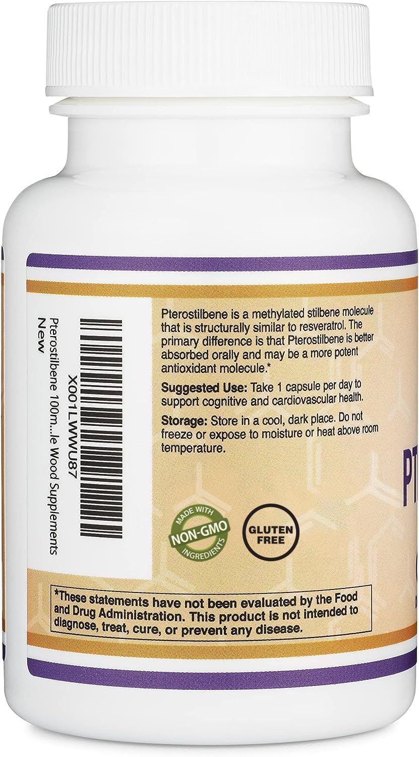 Pterostilbeno 100 mg, 60 Cápsulas - Complemento Alimenticio Antioxidante