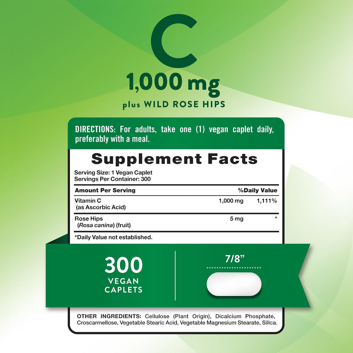 Vitamina C 1000 mg con Rosa Mosqueta - 300 Comprimidos Veganos - Nature's Truth – Image 2