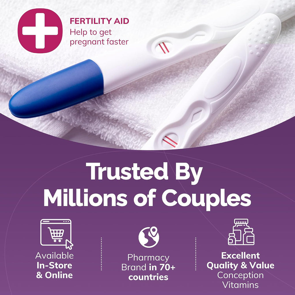 Conceive Plus Women's Fertility Support – Multivitamínico Prenatal para Concepción – 30 Días