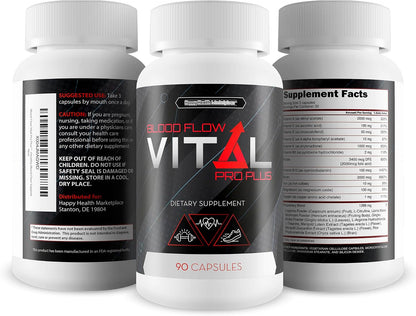 Blood Flow Vital Pro Plus - Fórmula Mejorada – Salud cardiovascular: La niacina (vitamina B3) contribuye al – Image 4