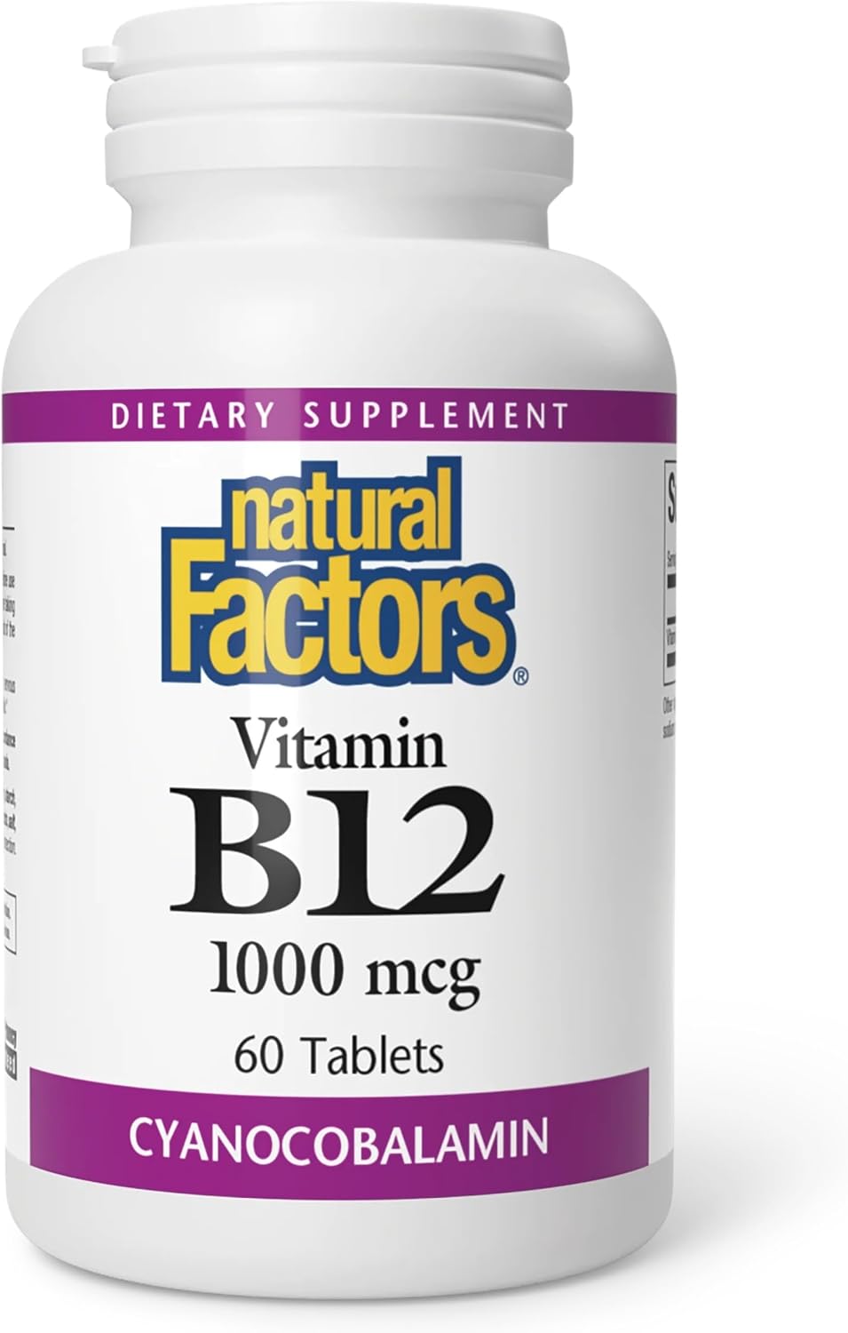 Natural Factors Vitamina B12 Cianocobalamina 1000 mcg - 60 Comprimidos