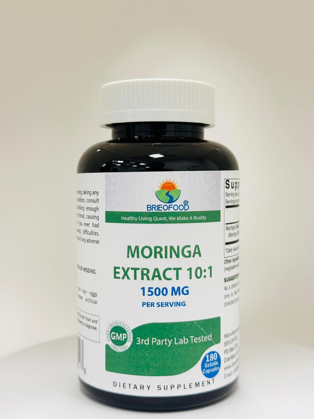 Brieofood Extracto de Moringa Oleifera 10:1 1500 mg - 180 Cápsulas
