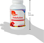 Zahler KidsActive - Fórmula de concentración para niños, 180 comprimidos masticables sabor ponche de frutas