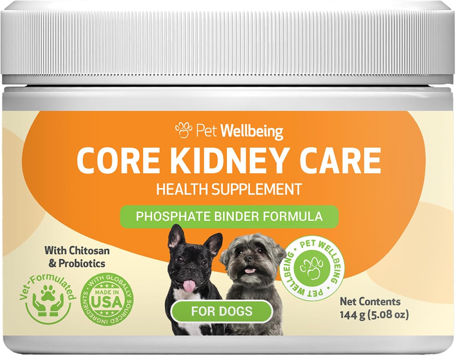 Pet Wellbeing Kidney Support Gold para Perros - Complemento Herbal para la Función Renal y Vitalidad - Formulado por Veterinarios - 59 ml