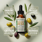 Live Wise Naturals Vitamina D3 K2 Gotas para Adultos, Ultra Concentradas | 930 Gotas, 1208 UI Vitamina D3, 25 mcg (MK-7)