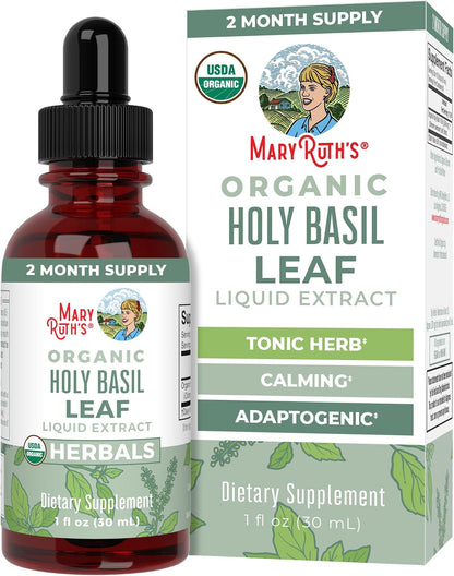 Gotas Orgánicas de Albahaca Sagrada (Holy – Función cognitiva: Se cree que el consumo regular de Holy Basil puede – Image 1