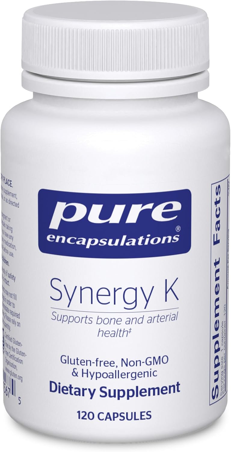 Synergy K - Vitamina D3, K1 y K2 - 120 Cápsulas - Pure Encapsulations