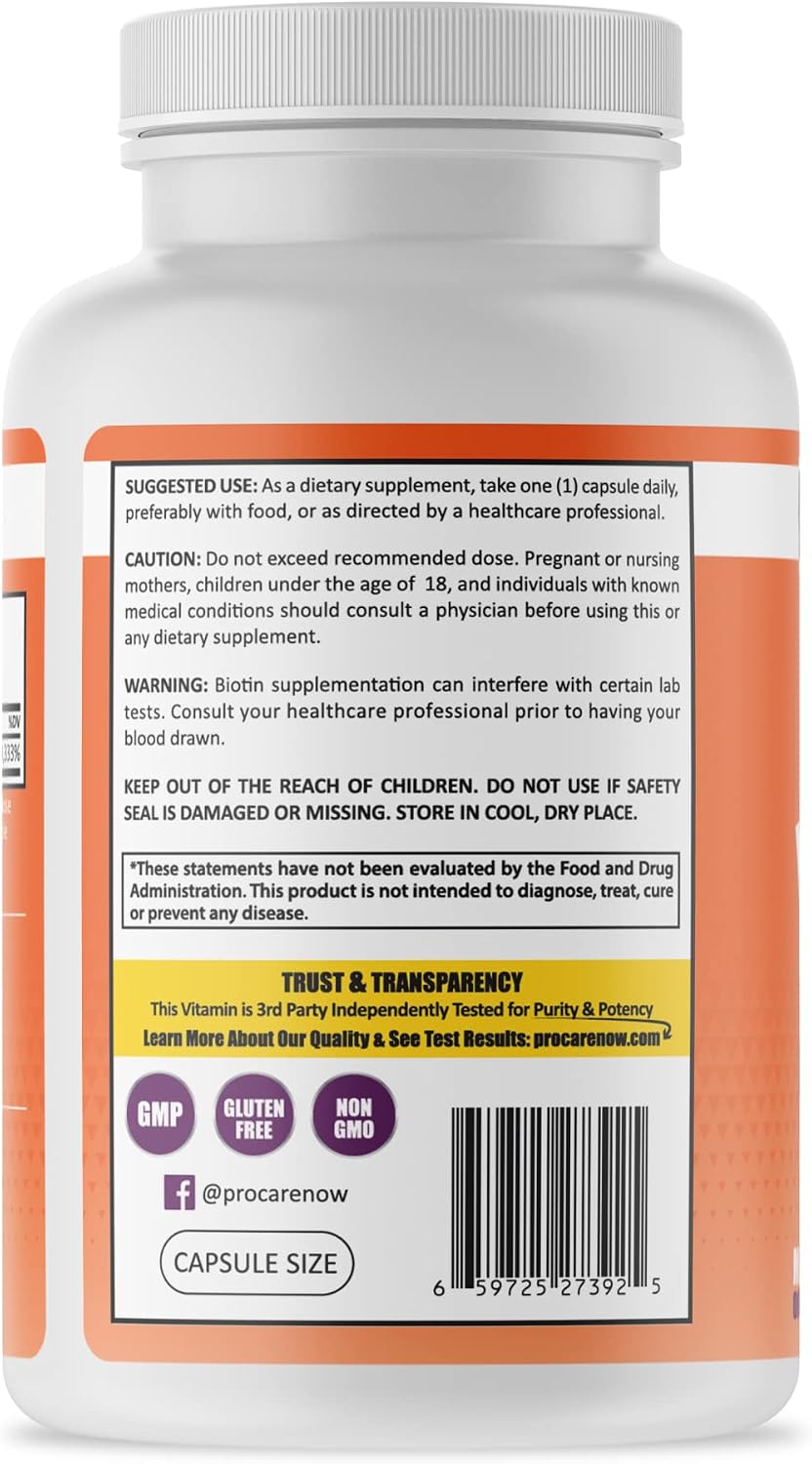 ProCare Health Biotina 10.000 mcg - 120 Cápsulas