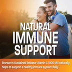 Bronson Vitamin C 1000 mg Sustained Release - Non-GMO Ascorbic Acid - 250 Tablets