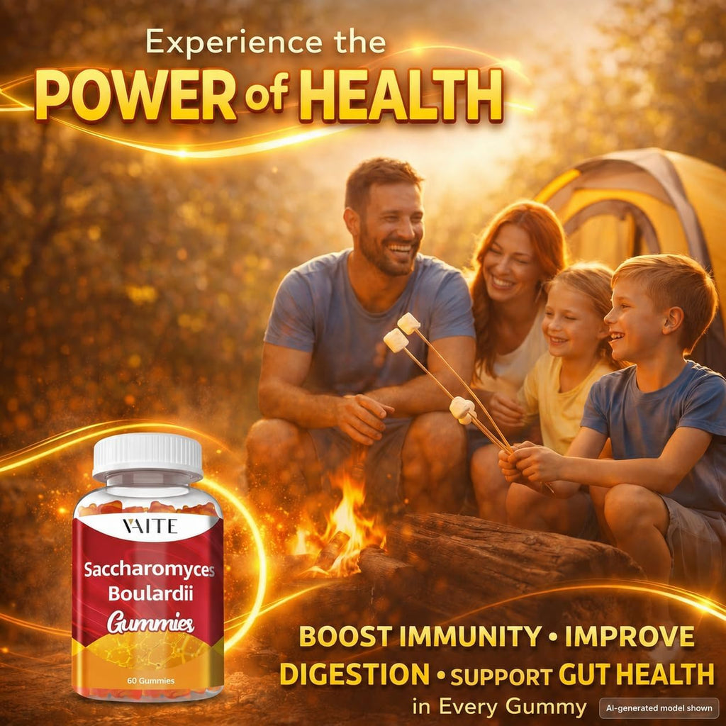 Probiótico Saccharomyces Boulardii 500 mg - 60 Gominolas Veganas para la Salud Digestiva e Inmunitaria