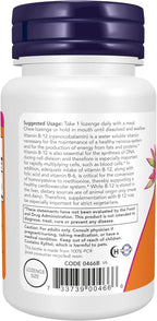 NOW Foods Vitamin B-12 1000 mcg with Folic Acid - 100 Chewable Lozenges