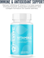 Revive MD Vitamina C Cápsulas, 1000mg - Ácido Ascórbico de Alta Potencia para Apoyo Inmunológico y Salud Antioxidante