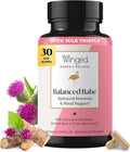 Winged Wellness Balanced Babe - Suplemento de equilibrio hormonal para mujeres con DIM y cardo mariano - 60 cápsulas
