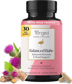 Winged Wellness Balanced Babe - Suplemento de equilibrio hormonal para mujeres con DIM y cardo mariano - 60 cápsulas