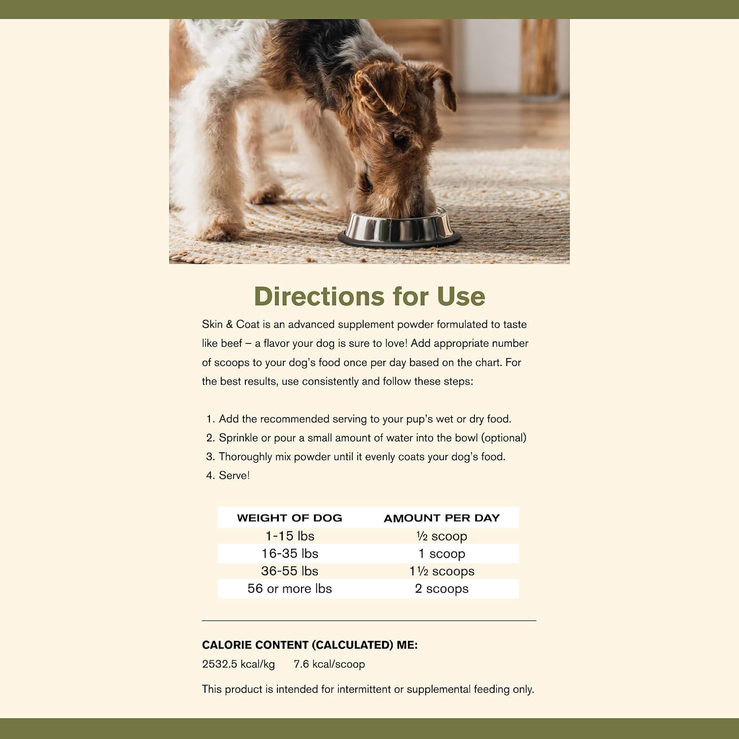 Badlands Ranch - Suplemento para Piel y Pelaje Canino con Omega-3, Ingredientes Orgánicos, 30 porciones