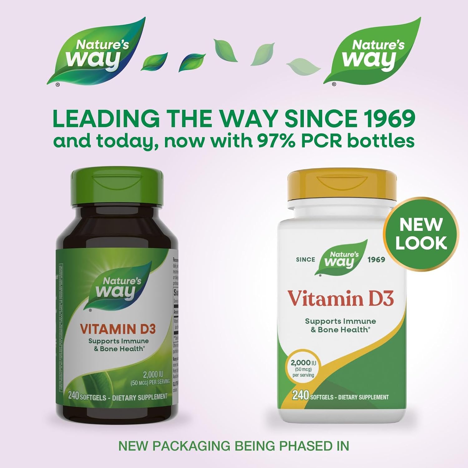 Nature's Way Vitamina D3 2000 UI (50 mcg) - 240 Cápsulas Blandas