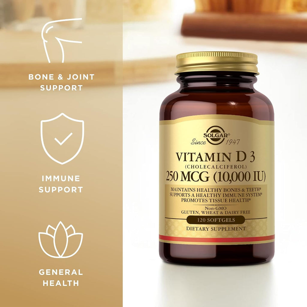 Solgar Vitamina D3 10.000 IU - 360 Cápsulas Blandas (Pack de 3)