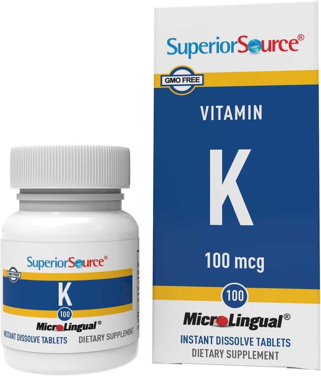 Superior Source Vitamina K1 100 mcg - 30 Comprimidos Sublinguales