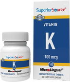 Superior Source Vitamina K1 100 mcg - 30 Comprimidos Sublinguales