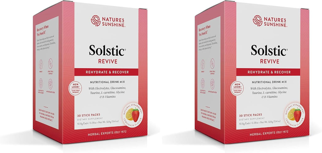Nature's Sunshine Solstic Revive - 30 Sobres de Bebida Recuperadora Post-Entreno