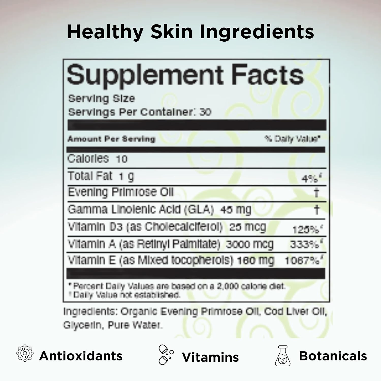 Innate Skin Cápsulas de Aceite de Onagra y Vitaminas A, D3 y E para el Acné - 60 Cápsulas Blandas