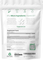 Micro Ingredients Vitamina B1 Tiamina 500mg con Benfotiamina y Aceite MCT, 240 Cápsulas Blandas | Suplemento Altamente Biodisponible para Energía y Sistema Nervioso* | No-GMO, Sin Soja