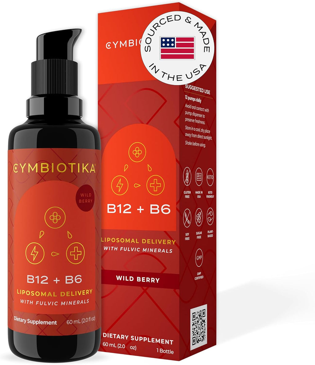 CYMBIOTIKA Liposomal Vitamina B12 + B6 – 1250 mcg, 60 ml