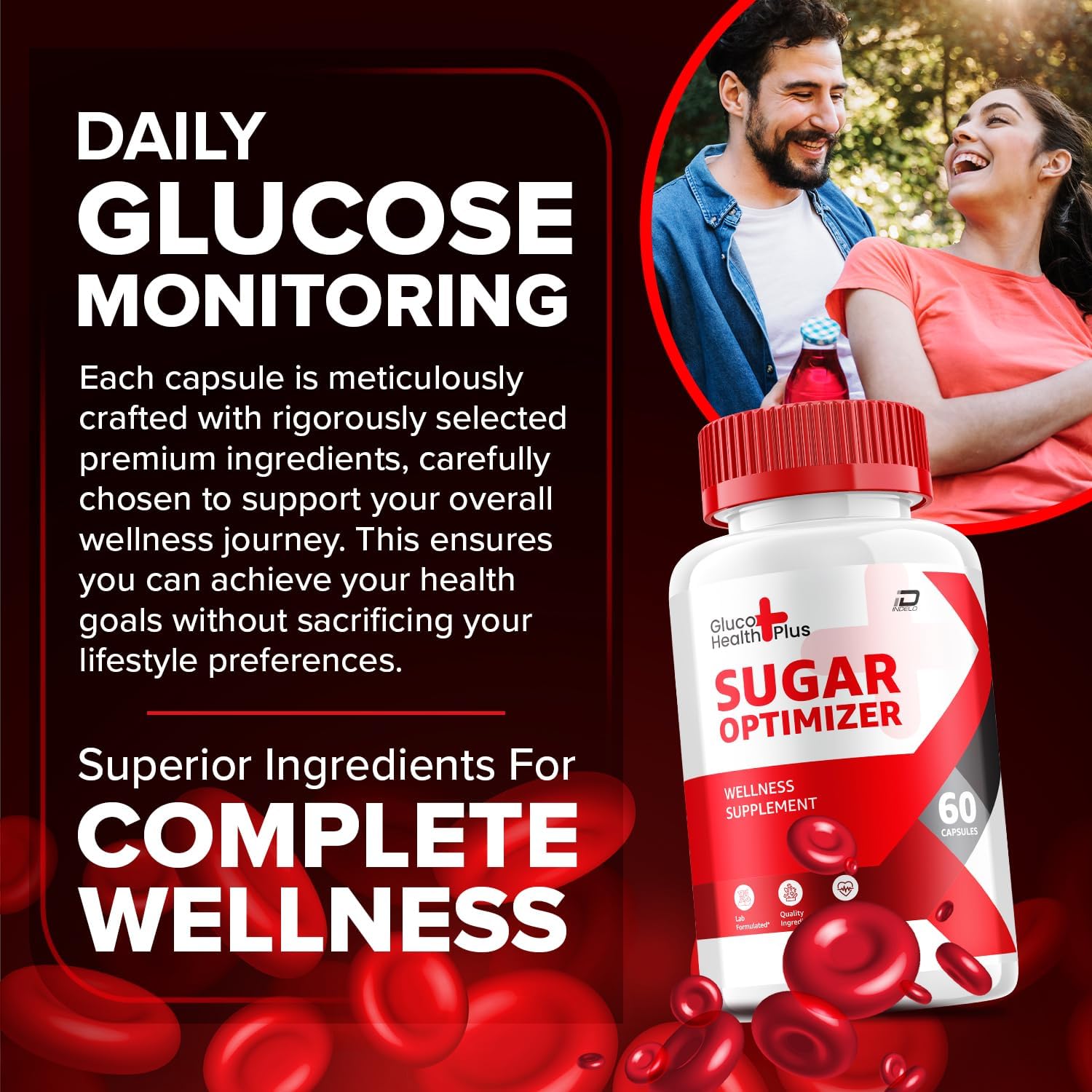 Gluco Health Plus Cápsulas – Suplemento Avanzado para el Control de Niveles Saludables, Fórmula Natural, 3 Envases (180 Cápsulas)