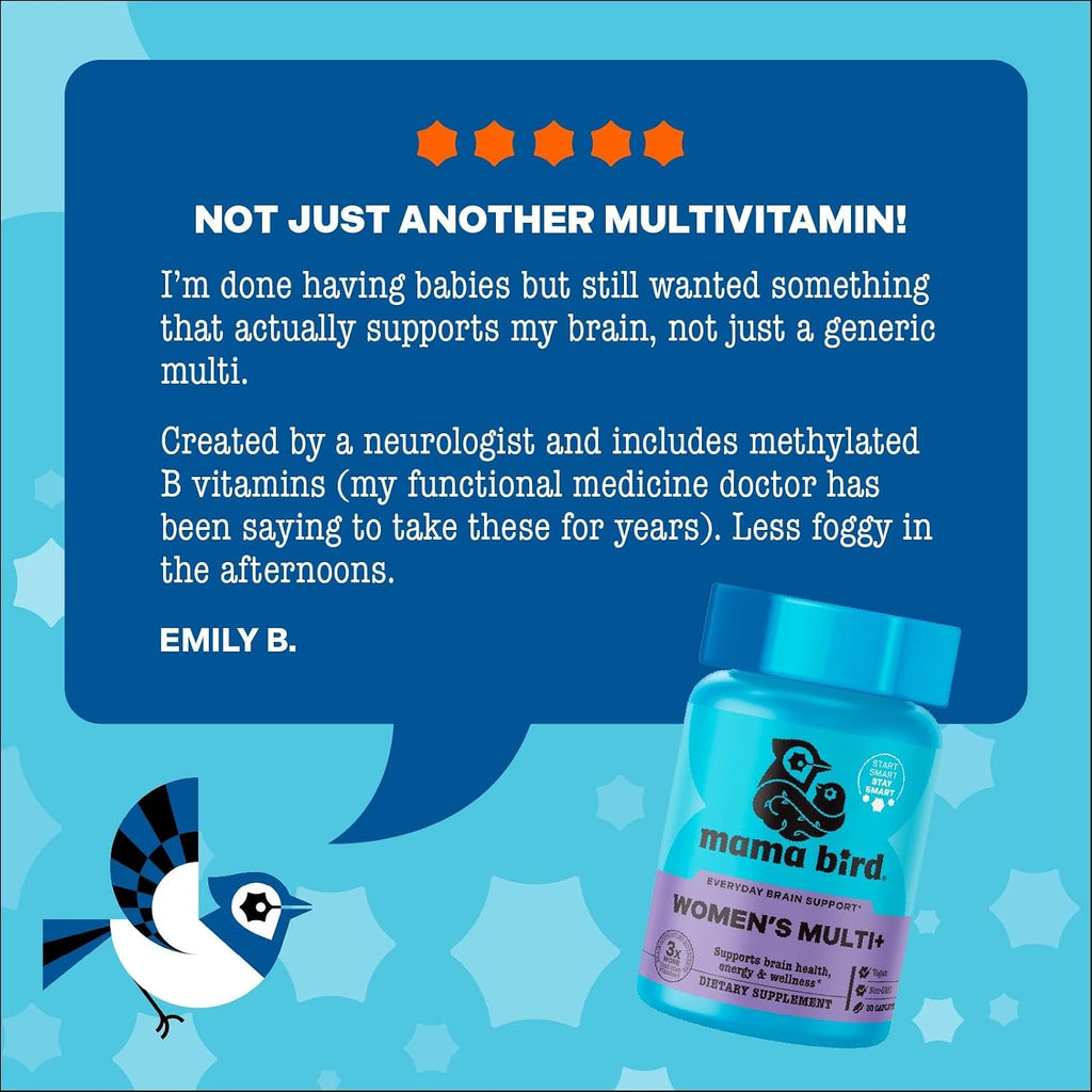 Mama Bird Women's Multi+ Multivitamínico para Mujeres - 30 Cápsulas