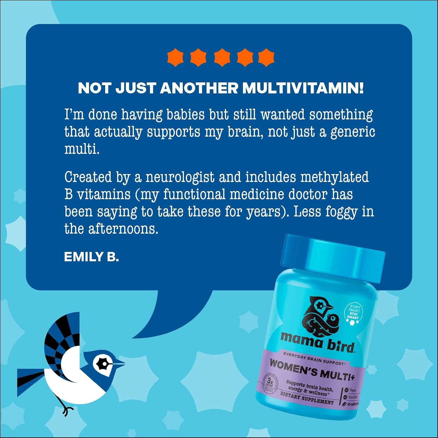 Mama Bird Women's Multi+ Multivitamínico para Mujeres - 30 Cápsulas