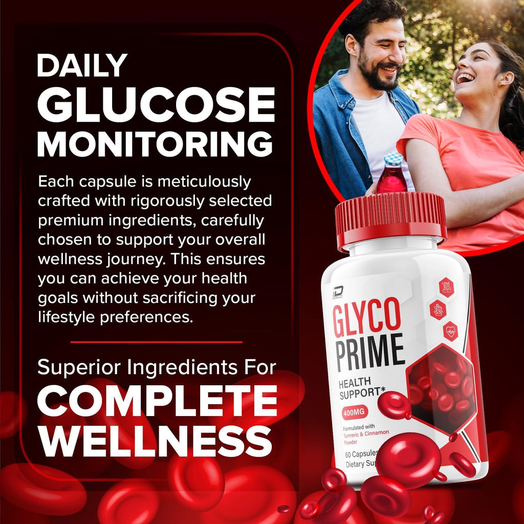 Glyco Prime Cápsulas – Suplemento Avanzado GlycoPrime con Fórmula Natural (2 Paquetes, 120 Cápsulas)