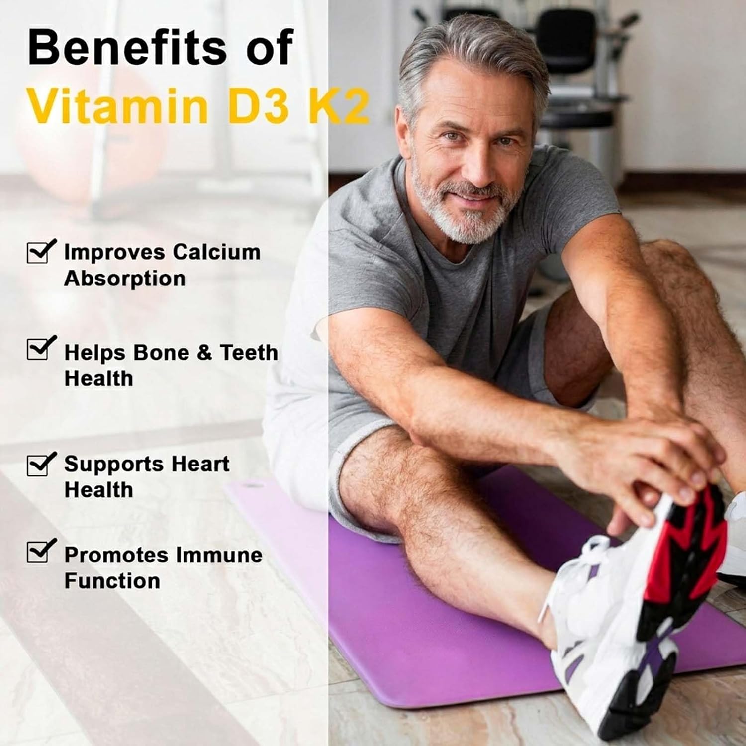 Novafun Vitamina D3 K2 10000 UI con Aceite de Coco, 90 Cápsulas Blandas