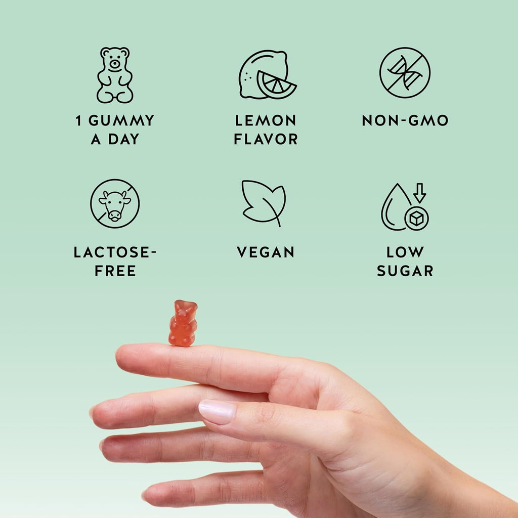 Bears with Benefits Immune Support Gummies – Vitamin C, D, B6 & B12 – Daily Immune Boost – Vegan, Naturally Flavored (30 Gummies)