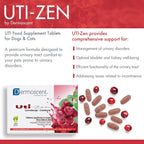 Dermoscent UTI-Zen Cranberry Comprimidos para Perros y Gatos - Suplemento Alimenticio para la Salud de la Vejiga, Riñones y Tracto Urinario - Sabor a Pollo - 30 Comprimidos