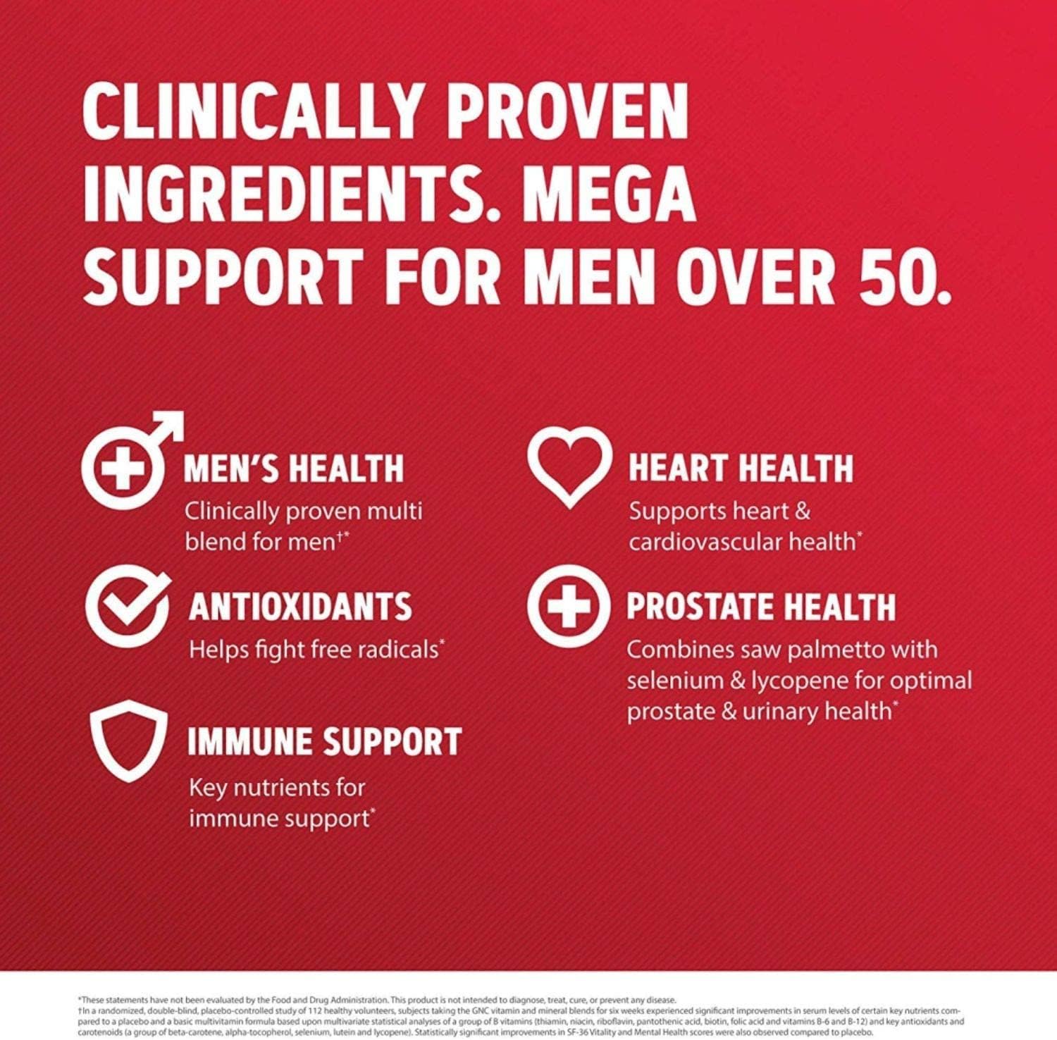 GNC Mega Men 50 Plus One Daily, 60 comprimidos