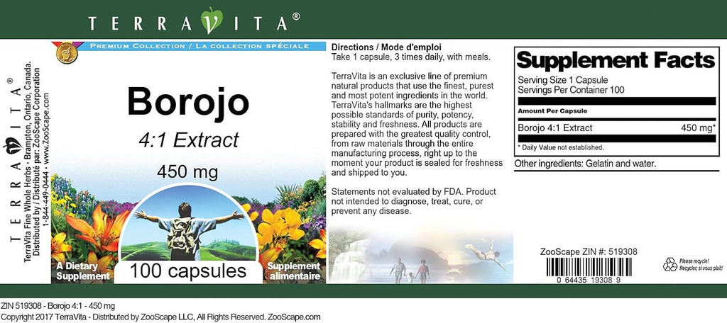 Borojo 4:1 450 mg - 100 Cápsulas (Pack de 3)