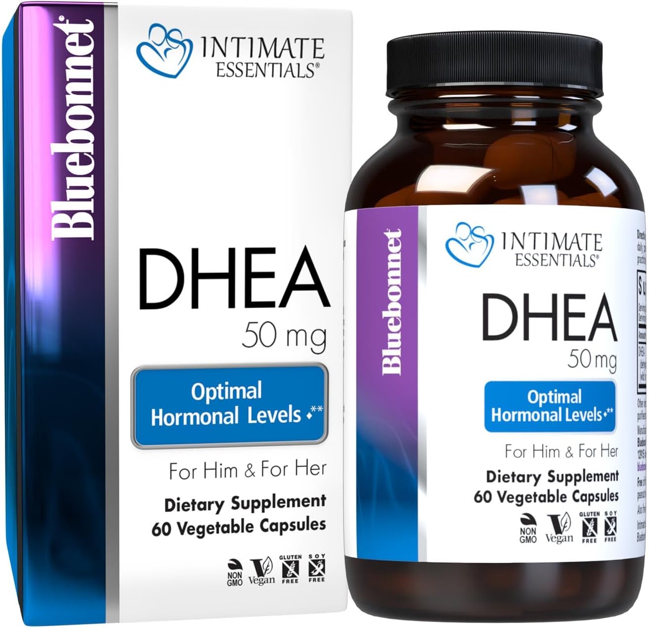 BlueBonnet Nutrition Intimate Essentials DHEA 50 mg - 60 Cápsulas Vegetales