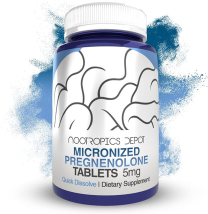 Nootropics Depot Pregnenolona Comprimidos de Disolución Rápida | 5mg | Micronizada | 120 Comprimidos – Image 1