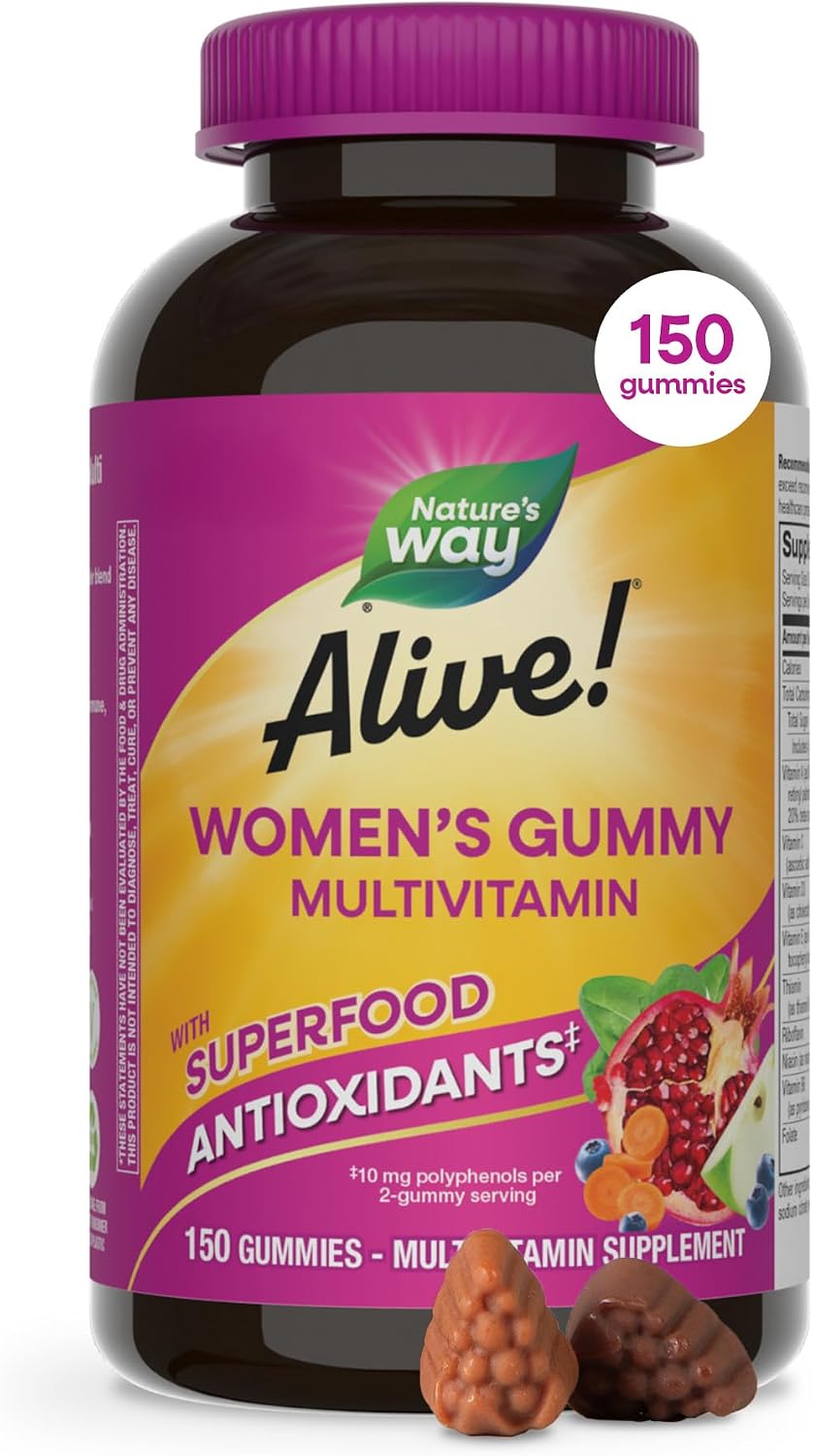 Nature's Way Alive! Gomitas Multivitamínicas para Mujeres, Sabor Bayas, 150 uds