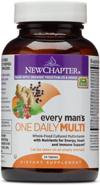 New Chapter Every Man's One Daily - Multivitamínico para hombres fermentado con probióticos, 24 comprimidos