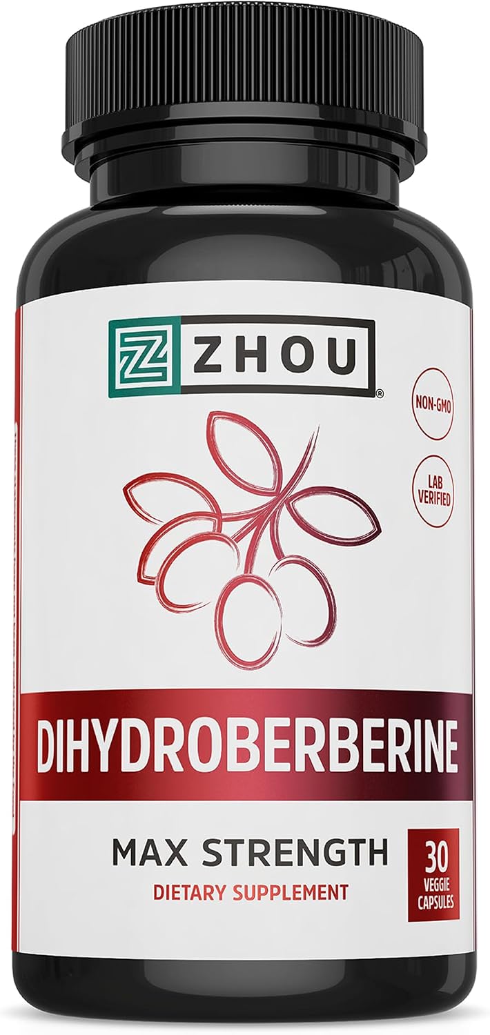 Zhou Berberine con Uva de Oregón - 1000mg por Cápsula, 60 Cápsulas Vegetales