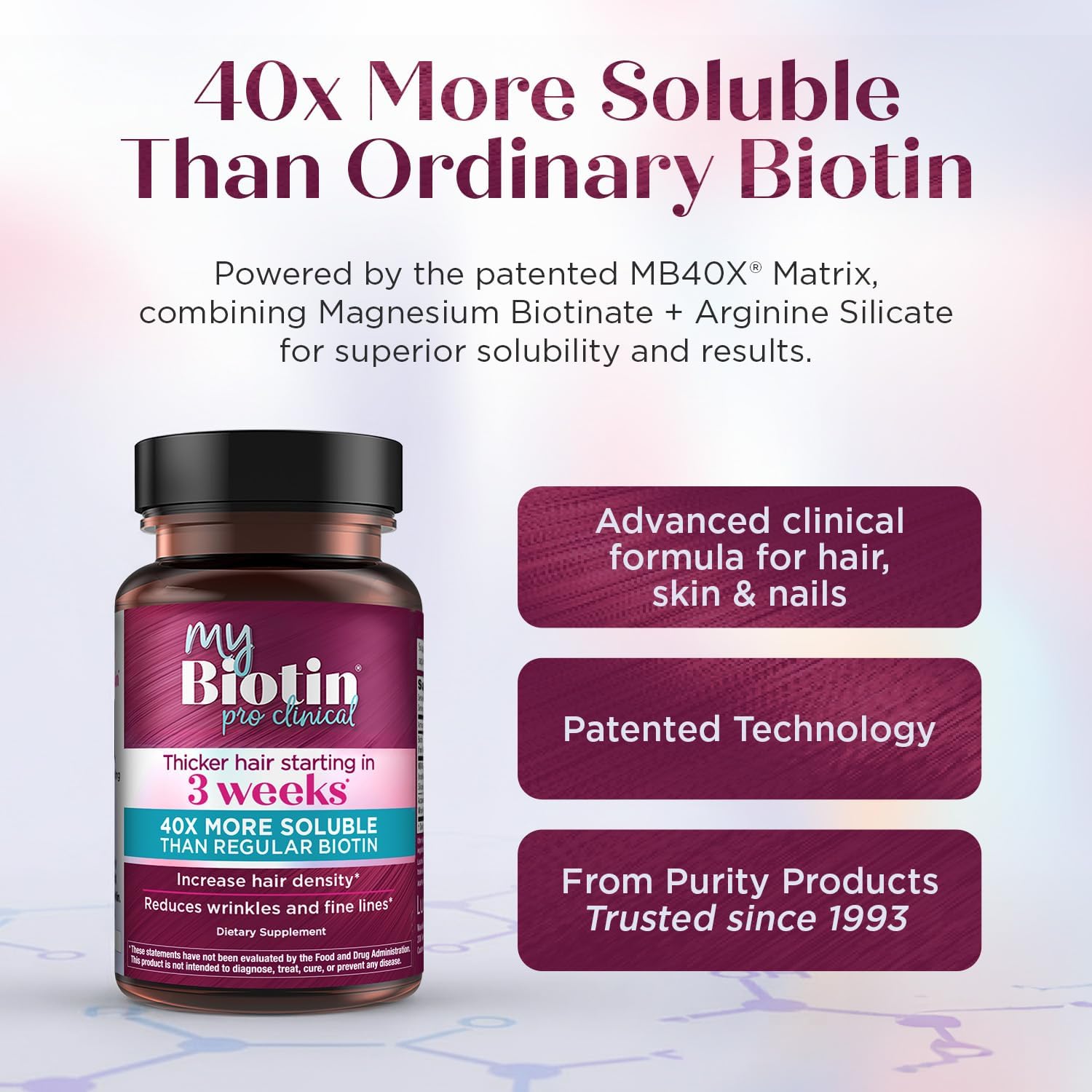 Purity Products - MyBiotin ProClinical - 90 Cápsulas Vegetales