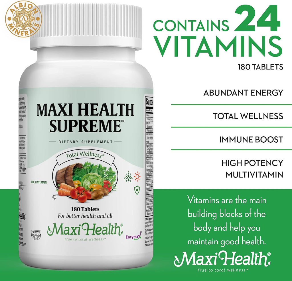 Supreme Multivitamínico de Alta Potencia con Minerales y CoQ10 - 180 Comprimidos